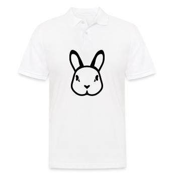 rabbit - Men's Polo Shirt - white - Front - Kai (181cm)