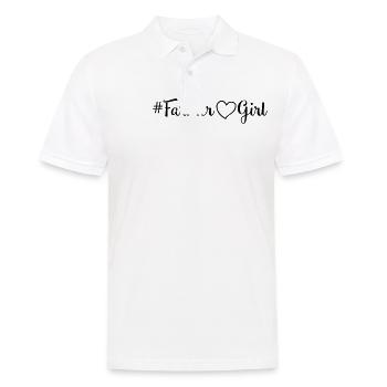 landwirtin herz mädchen spruch bäuerin - Männer Poloshirt - Weiß - Vorne - Kai (181cm)
