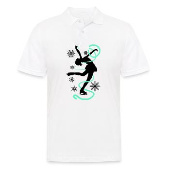 Eiskunstlauf Schlittschuhlauf Eis Figuren Tanz - Männer Poloshirt - Weiß - Vorne - Kai (181cm)