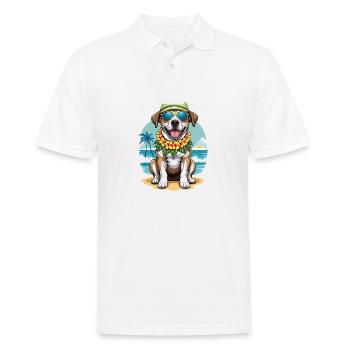 Vacances pour chiens Vacances pour chiens Île d’Hawaï Mer - Polo Homme - blanc - Devant - Kai (181cm)