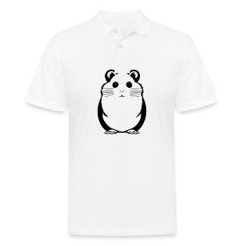 Hamster - Männer Poloshirt - Weiß - Vorne - Kai (181cm)
