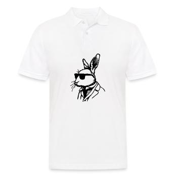 Hase Kaninchen - Männer Poloshirt - Weiß - Vorne - Kai (181cm)