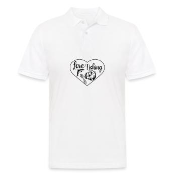 Love Fishing MEILLEUR HOBBY PÊCHE ANGELR FUN - Polo Homme - blanc - Devant - Kai (181cm)