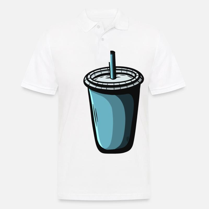 To Go Shake coffee Getränk - Männer Poloshirt - Weiß