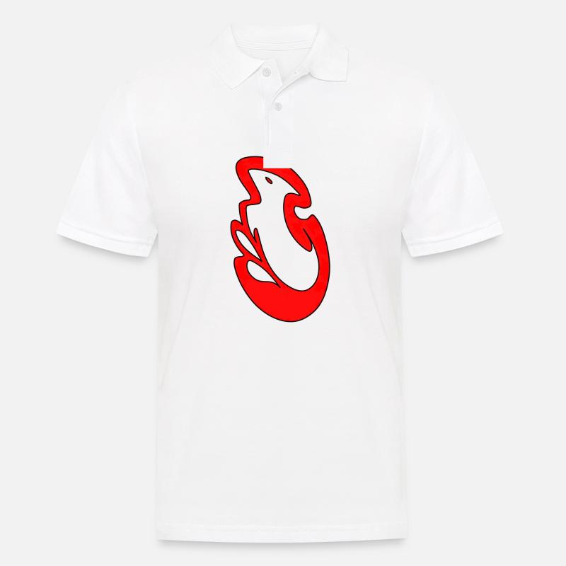redfox - Männer Poloshirt - Weiß