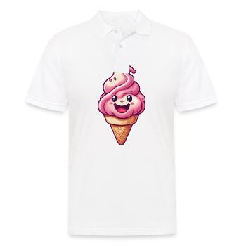 Smiling Ice Cream Creation - Men's Polo Shirt - white - Front - Kai (181cm)