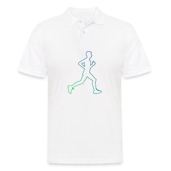 Running Race Cross Country Running Fitness - Men's Polo Shirt - white - Front - Kai (181cm)