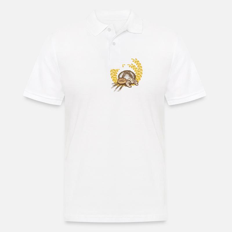 Brot - Männer Poloshirt - Weiß