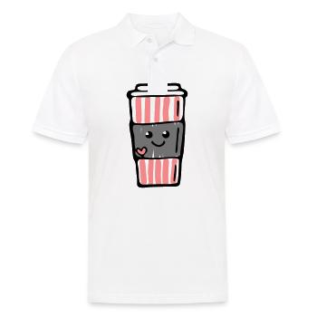 Coffee Mug Vector For all tired people - Men's Polo Shirt - white - Front - Kai (181cm)