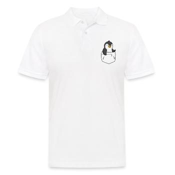 Penguin pocket - penguin in my pocket - Men's Polo Shirt - white - Front - Kai (181cm)