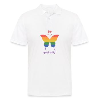 Mois de la fierté LGBT - Soyez vous-même - Polo Homme - blanc - Devant - Kai (181cm)