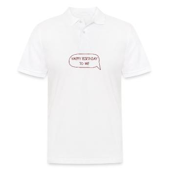 happy birthday to me - Polo Homme - blanc - Devant - Kai (181cm)