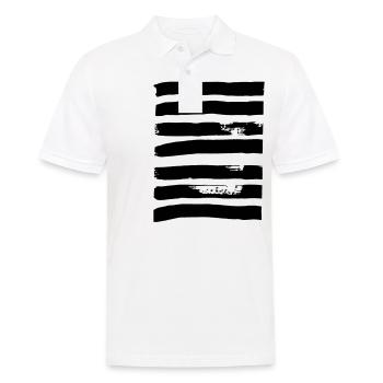 Lines thick - Men's Polo Shirt - white - Front - Kai (181cm)