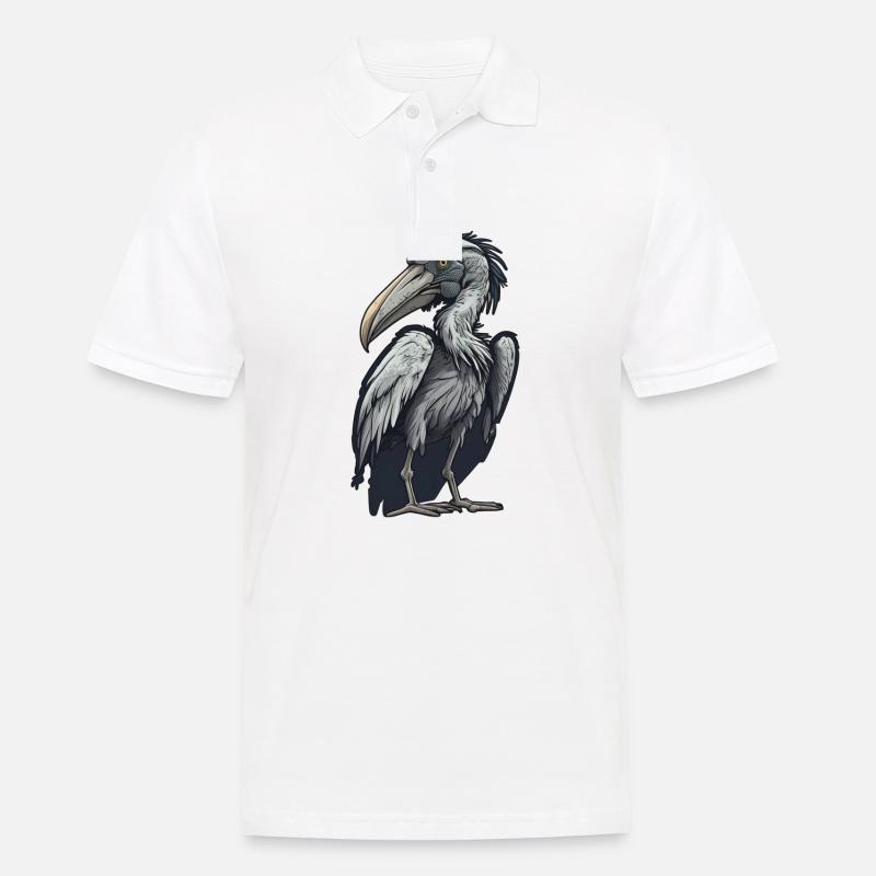 Schuhschnabel - Männer Poloshirt - Weiß