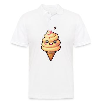 Smiling Ice Cream Creation - Men's Polo Shirt - white - Front - Kai (181cm)