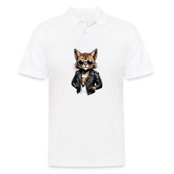 Cat Rocker Cat HardRock Gift - Polo Homme - blanc - Devant - Kai (181cm)