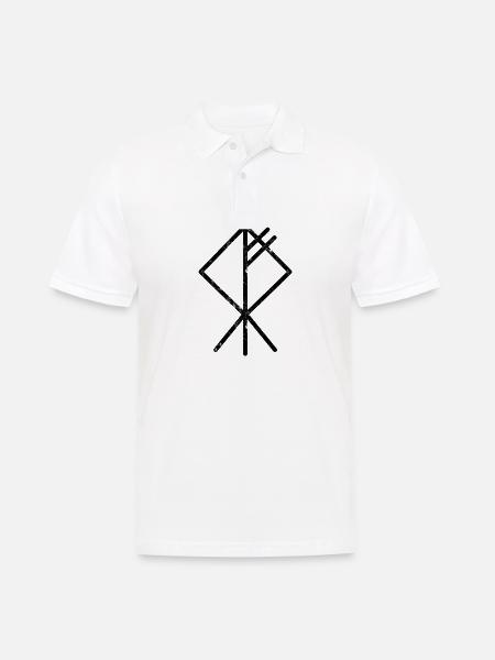 Wolf Viking Rune Symbol Glyph of Gift Ideas - Men's Polo Shirt - white