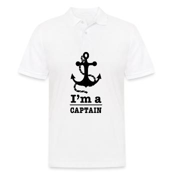 captain Kapitän - Männer Poloshirt - Weiß - Vorne - Kai (181cm)
