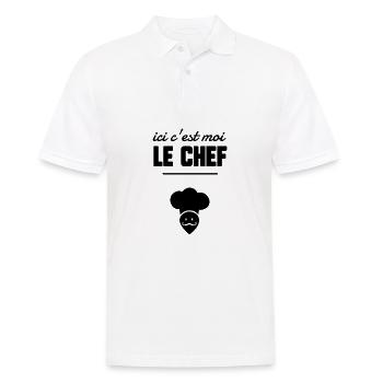 Ici c’est moi le chef - Polo Homme - blanc - Devant - Kai (181cm)