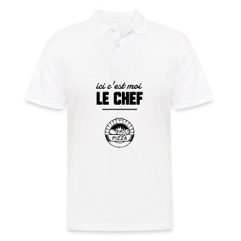 Ici c’est moi le chef - Polo Homme - blanc - Devant - Kai (181cm)