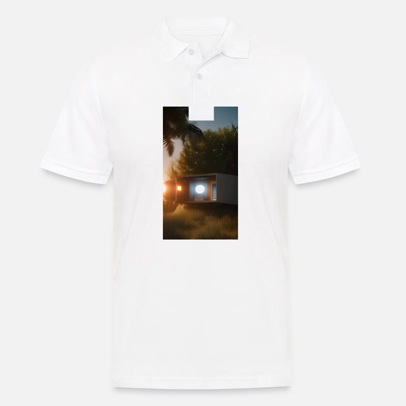 Maison cachée dans les bois - Polo Homme - blanc
