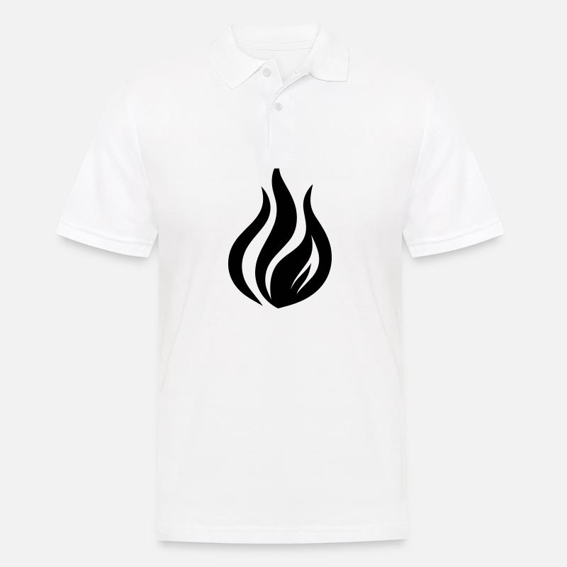 Flamme - Männer Poloshirt - Weiß