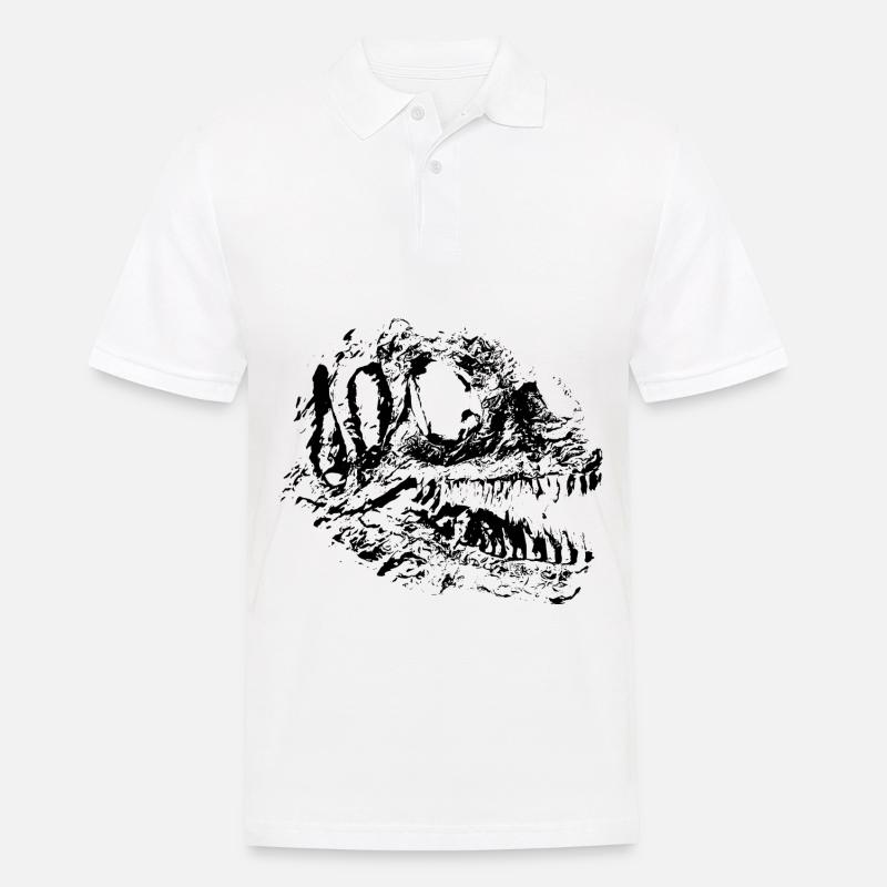 Dinosaurier - Männer Poloshirt - Weiß