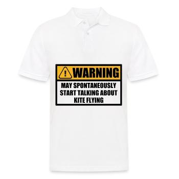 Drachensteigen Drachen Steigen Warnung Spruch - Männer Poloshirt - Weiß - Vorne - Kai (181cm)