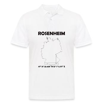 Rosenheim Karte - Männer Poloshirt - Weiß - Vorne - Kai (181cm)