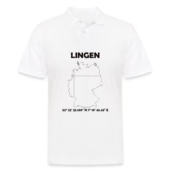 Lingen Map - Men's Polo Shirt - white - Front - Kai (181cm)