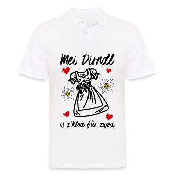 Mei Dirndl Is Z Kloa Pour Zwoa Wiesn - Polo Homme - blanc - Devant - Kai (181cm)