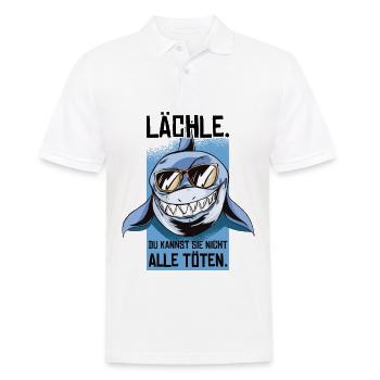 Lächle Du Kannst Sie Nicht Alle Töten - Männer Poloshirt - Weiß - Vorne - Kai (181cm)