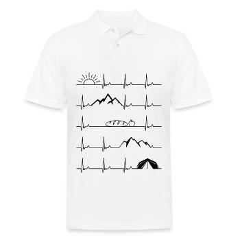 Battement de coeur de camping - Polo Homme - blanc - Devant - Kai (181cm)