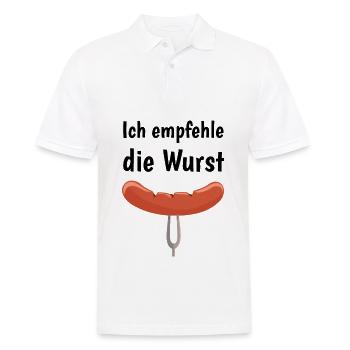 Grillen Ich Empfehle Die Wurst - Männer Poloshirt - Weiß - Vorne - Kai (181cm)