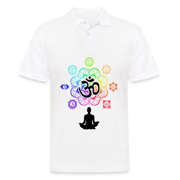 Meditation Chakra Symbole Die Sieben Chakren - Männer Poloshirt - Weiß - Vorne - Kai (181cm)