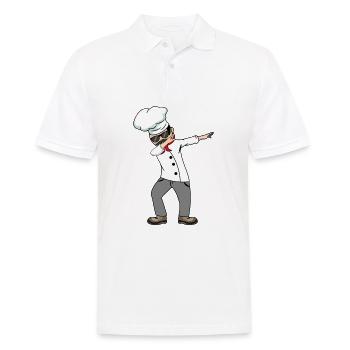 Chef Cooking Chef Dabbing Funny Dancer - Men's Polo Shirt - white - Front - Kai (181cm)