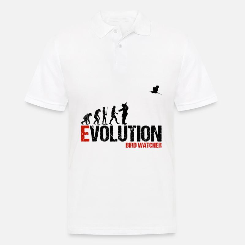 Bird Watcher Bird Watch Evolution Drôle - Polo Homme - blanc