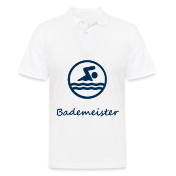 Bademeister - Männer Poloshirt - Weiß - Vorne - Kai (181cm)