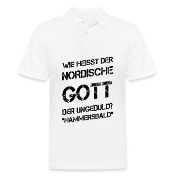 Nordische Gott der Ungeduld - Hammersbald - Männer Poloshirt - Weiß - Vorne - Kai (181cm)