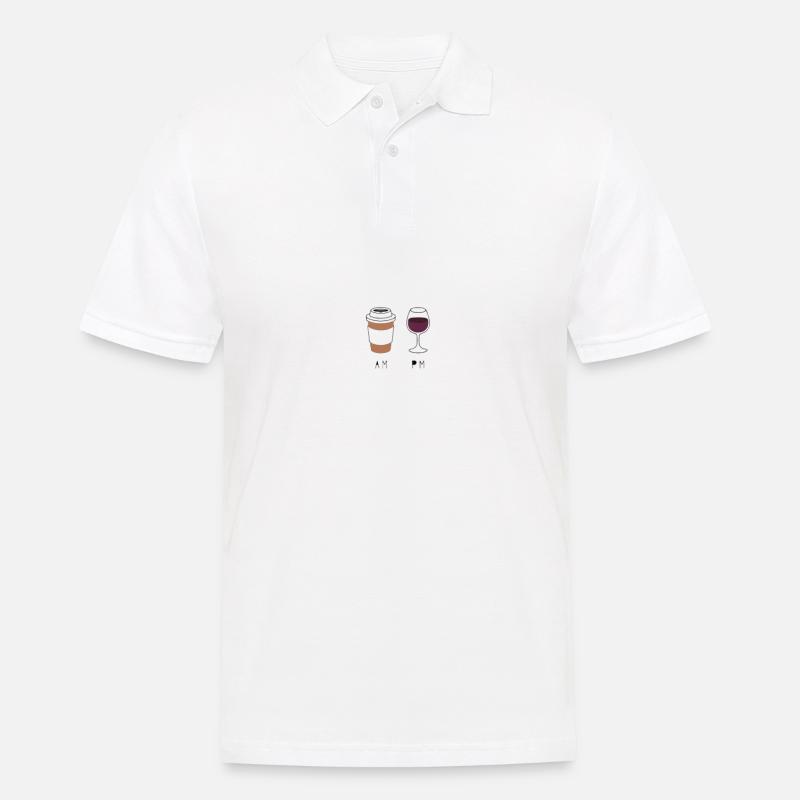 Kaffee - Männer Poloshirt - Weiß