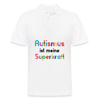 Autismus - Männer Poloshirt - Weiß - Vorne - Kai (181cm)