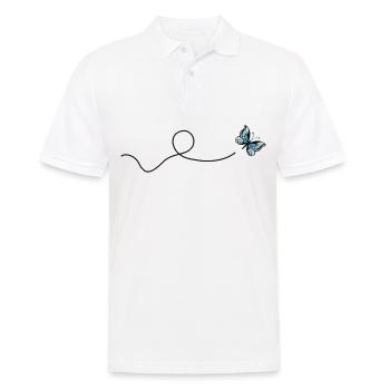 Schmetterling - Männer Poloshirt - Weiß - Vorne - Kai (181cm)