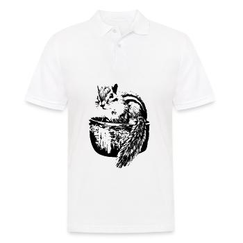 Écureuil roux - Polo Homme - blanc - Devant - Kai (181cm)