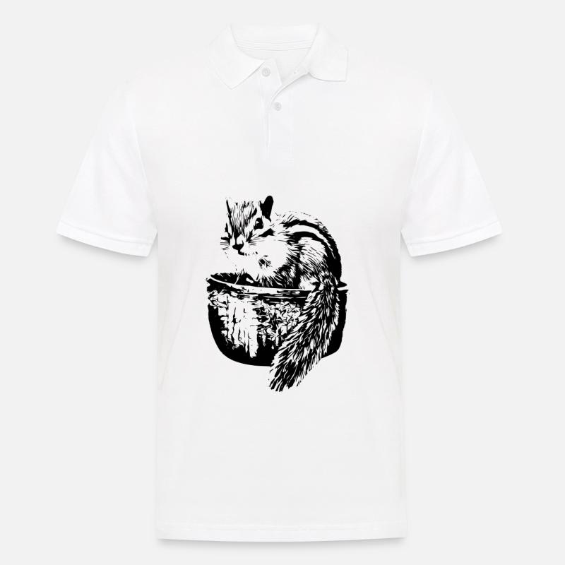 Eichhörnchen - Männer Poloshirt - Weiß