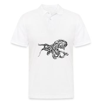 Oktopus - Männer Poloshirt - Weiß - Vorne - Kai (181cm)
