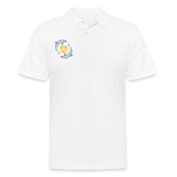 Dauphins tribaux - Polo Homme - blanc - Devant - Kai (181cm)