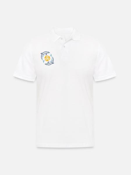 Tribal dolphins - Männer Poloshirt - Weiß