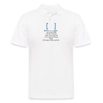 Bevor du fragst... 3D-Druck, 3D, Druck, 3D Druck - Männer Poloshirt - Weiß - Vorne - Kai (181cm)