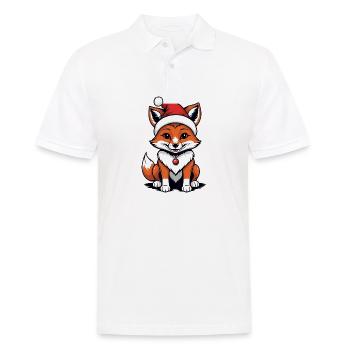 Fuchs Fox Weihnachtsmann Süß Geschenk für Frauen - Männer Poloshirt - Weiß - Vorne - Kai (181cm)