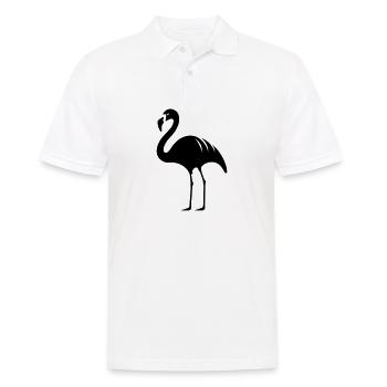 Flamant rose - Polo Homme - blanc - Devant - Kai (181cm)
